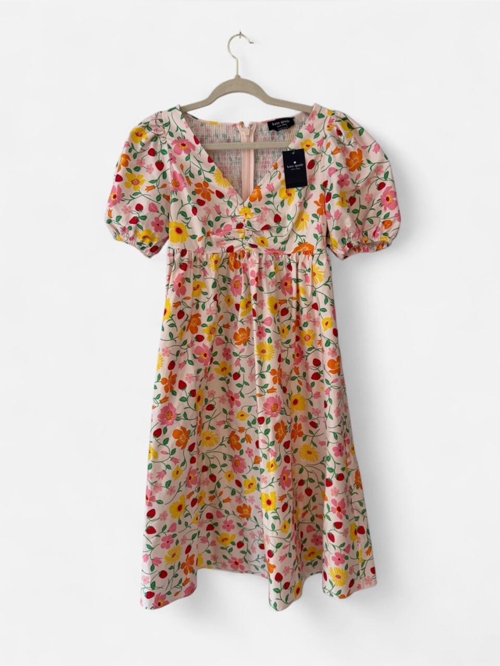 Kate Spade strawberry garden midi dress